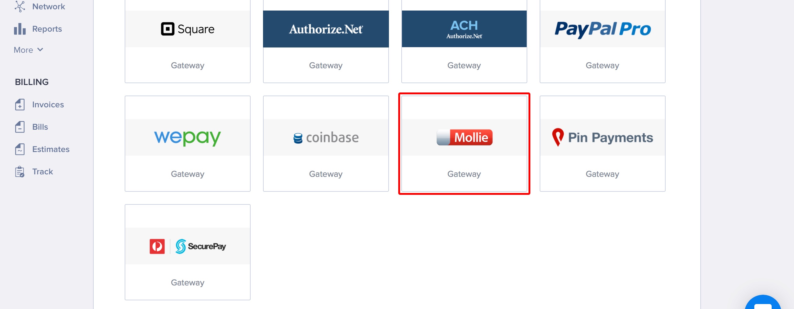 Click the Mollie module