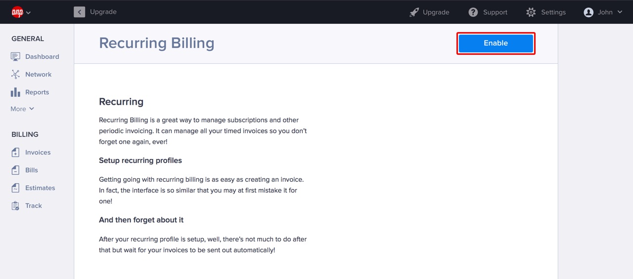 Click Enable to activate the module.