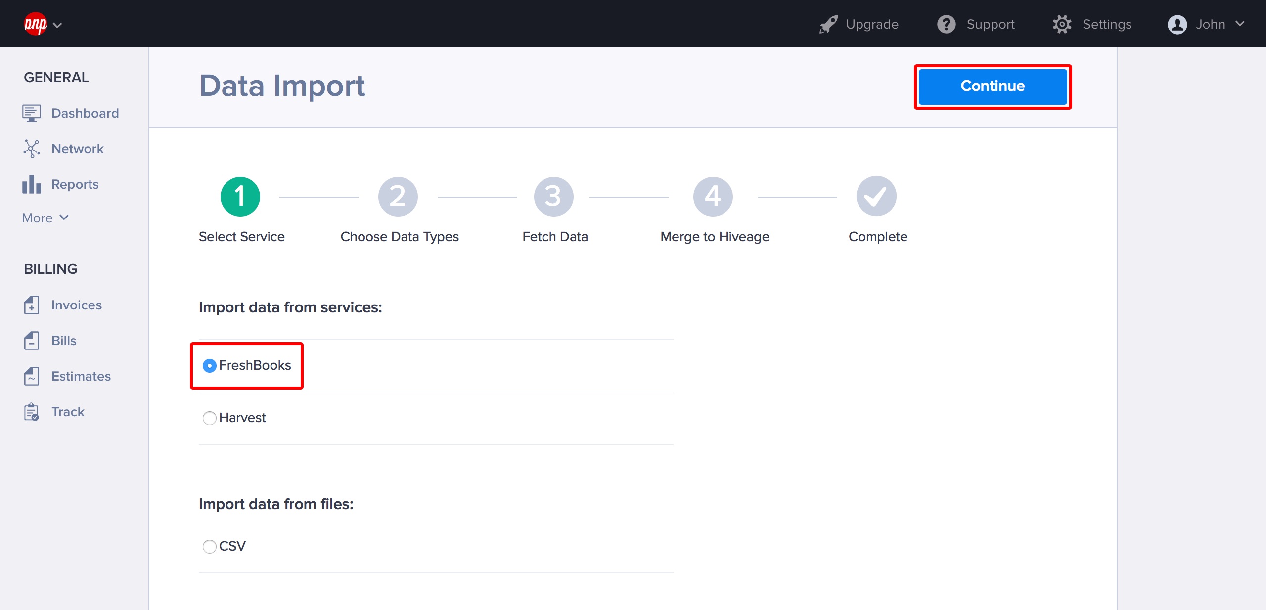 your data source and and click