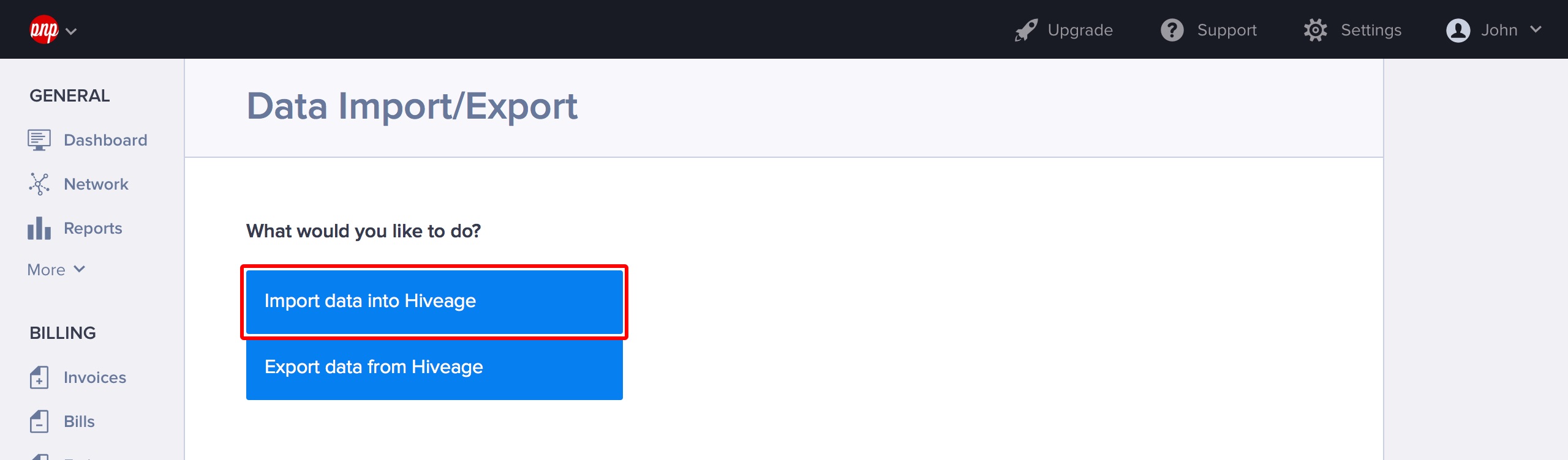 Import Data into Hiveage