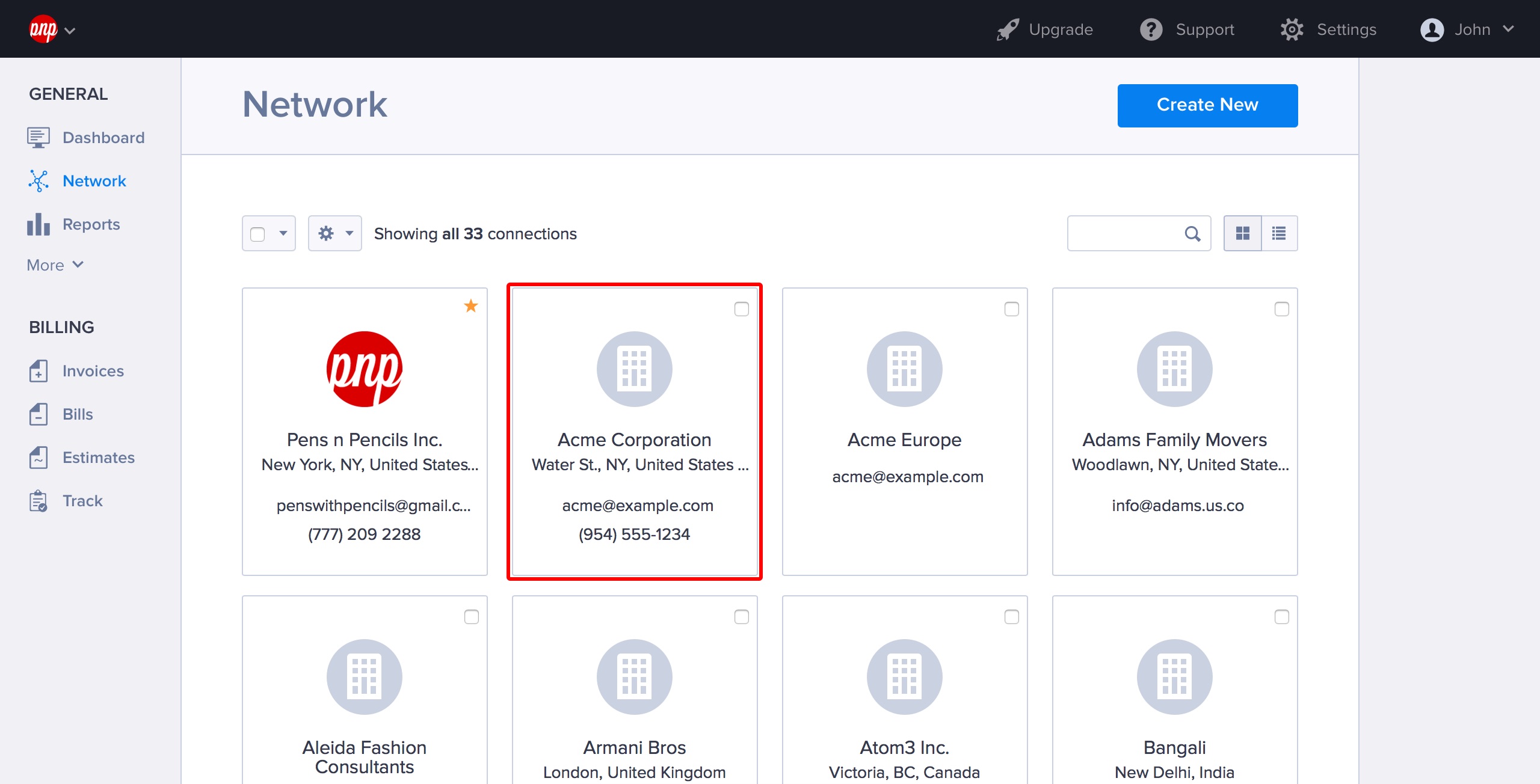 Connection under Network