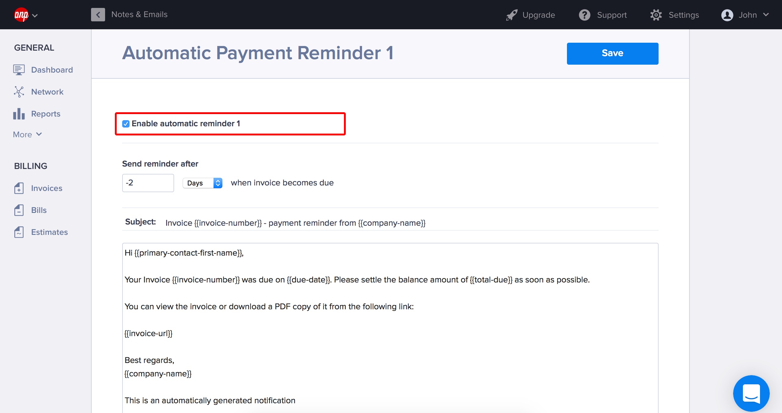 Enabling automatic reminders