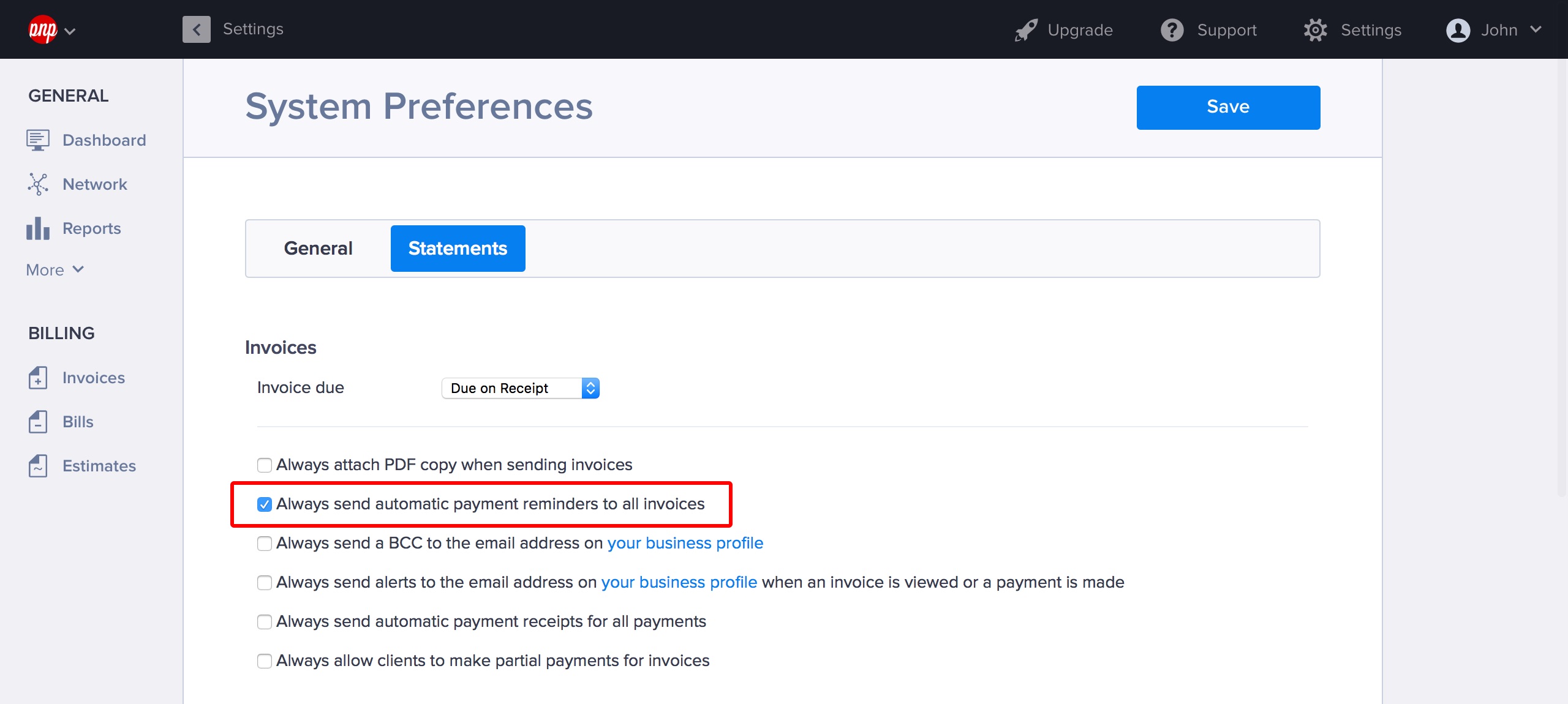 Enabling automatic reminders by default