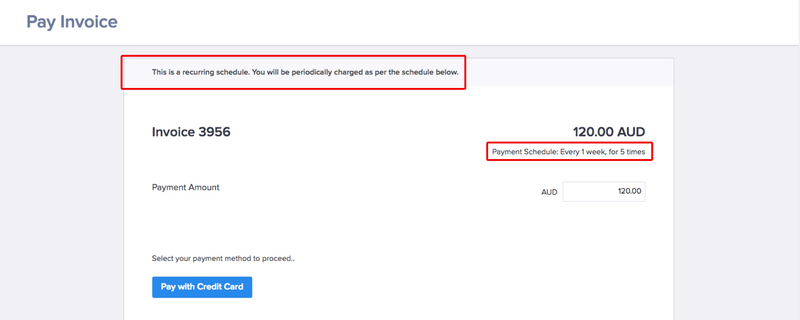 Recurring billing client agreement